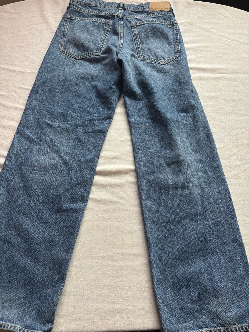 Rag & Bone Saige Low Rise Relaxed Straight Jeans Size 25 Echo Full Length - Picture 7 of 13
